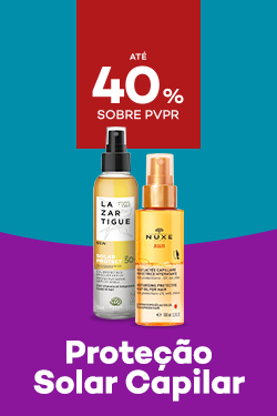 Produtos de Proteção Solar Capilar com destaque promocional de até 40% sobre preço de Venda ao Público Recomendado